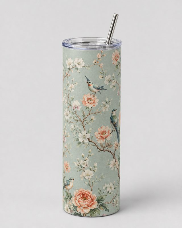 Celadon Aviary tumbler