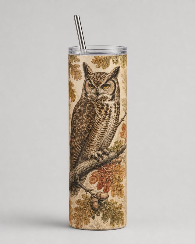 Oak Owl tumbler
