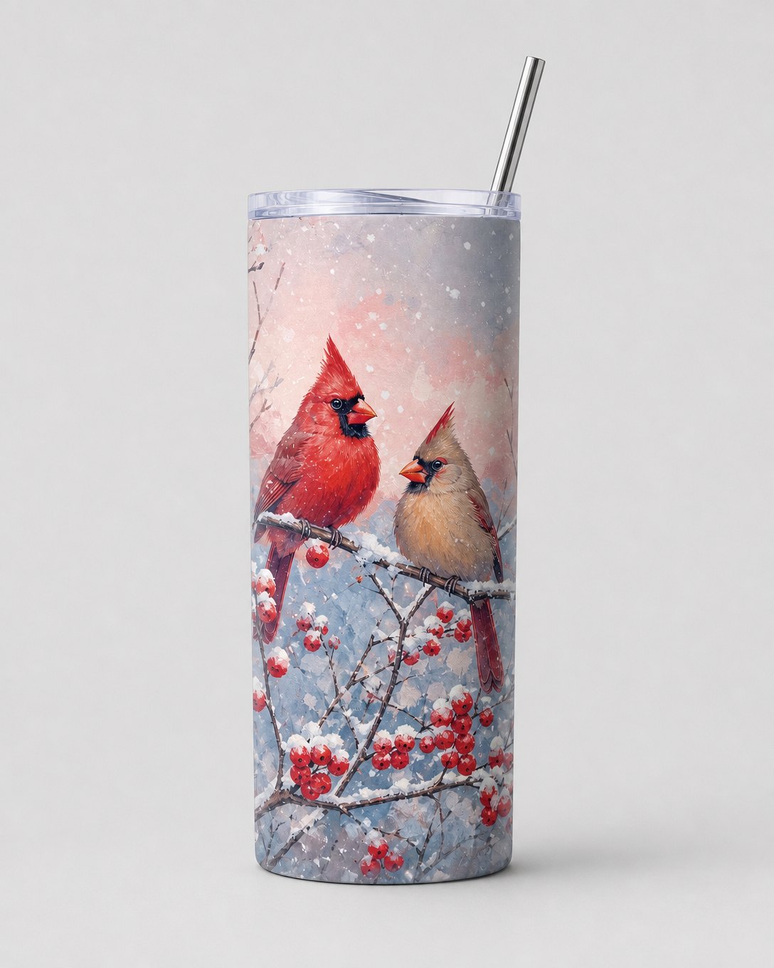 Winterberry Cardinals Tumbler, image 2
