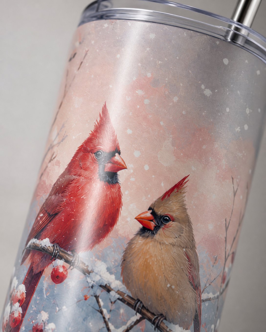 Winterberry Cardinals Tumbler, image 4