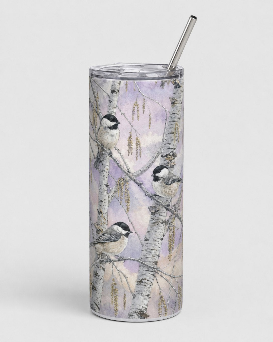 Birch Chickadees Tumbler, image 2
