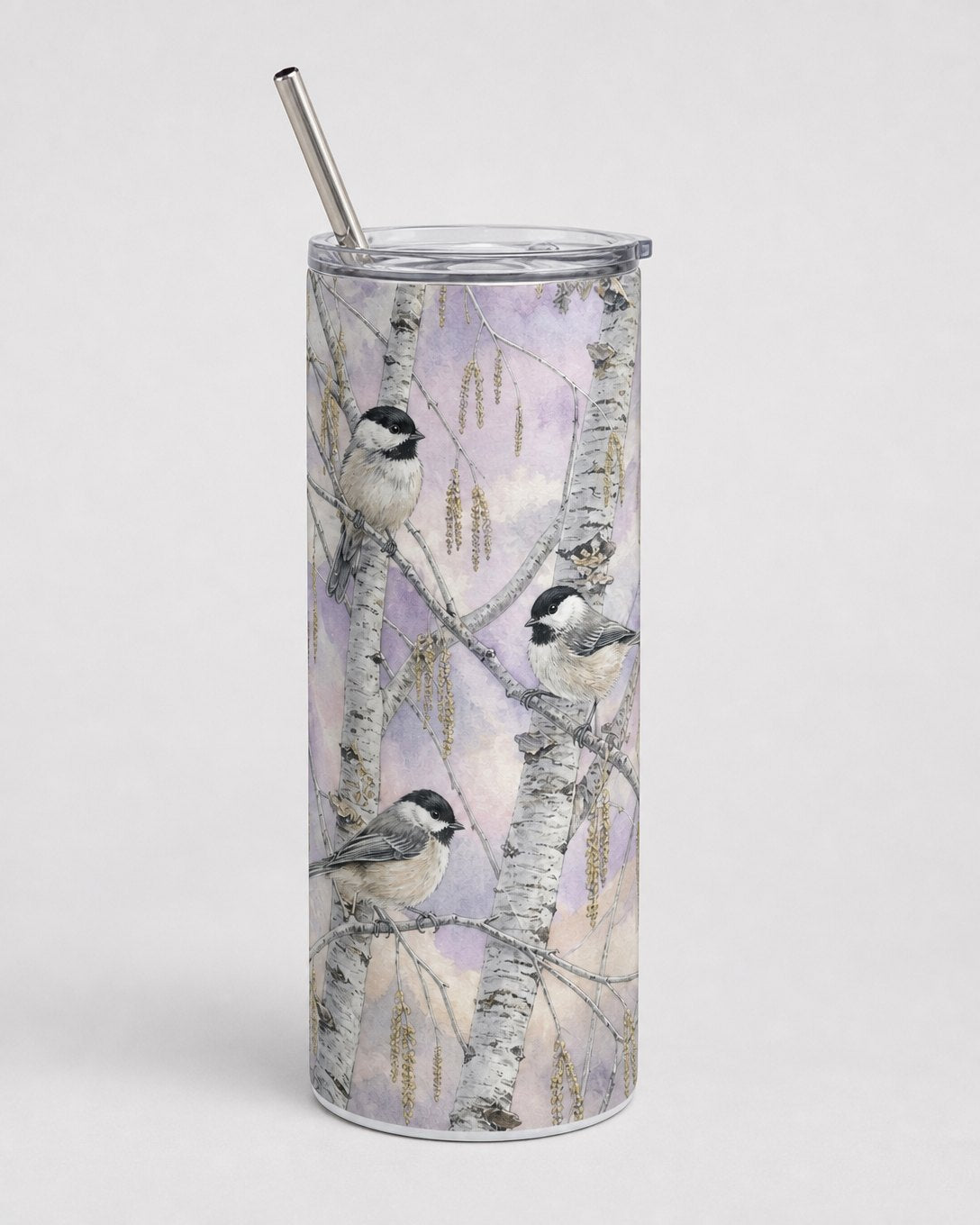 Birch Chickadees Tumbler, image 3