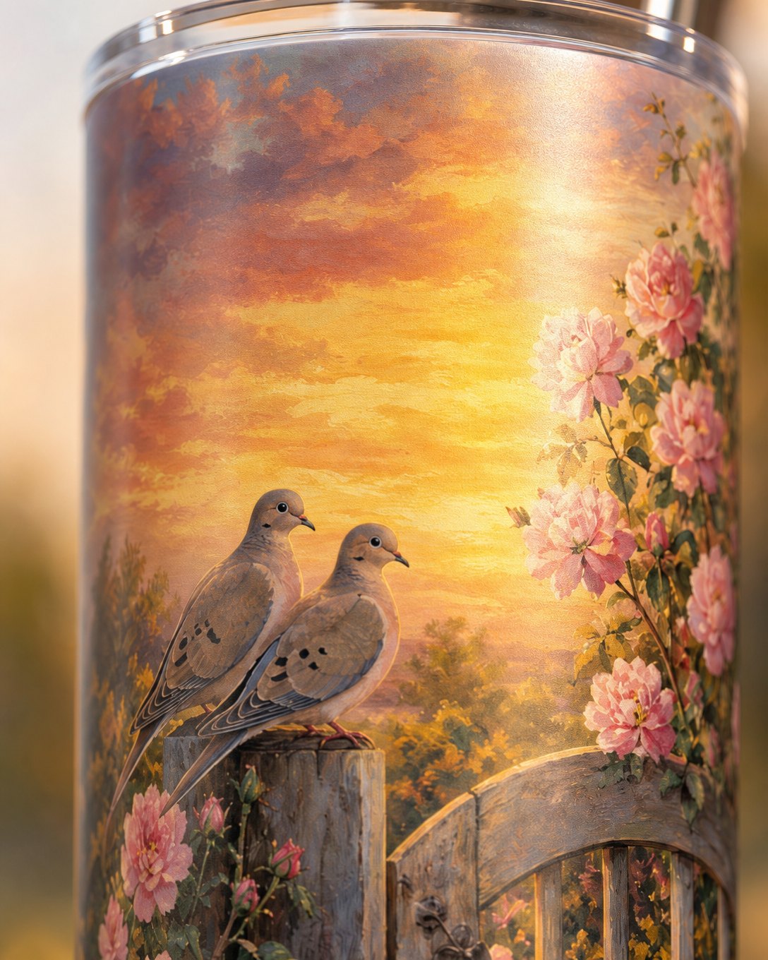 Rose Gate Doves Tumbler, image 4