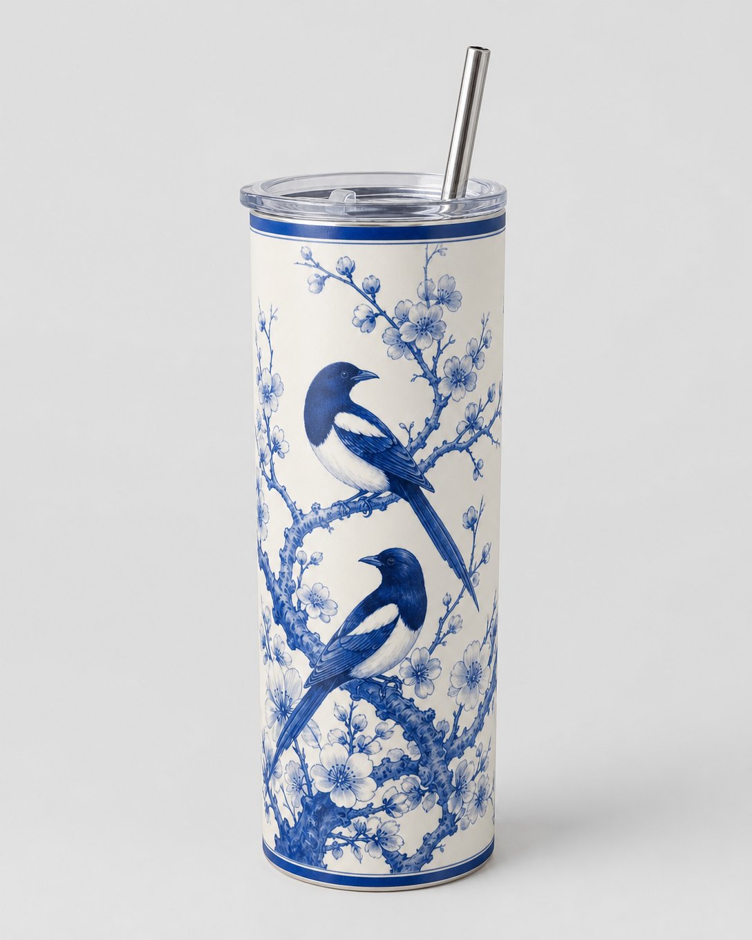 Porcelain Magpies Tumbler, image 2