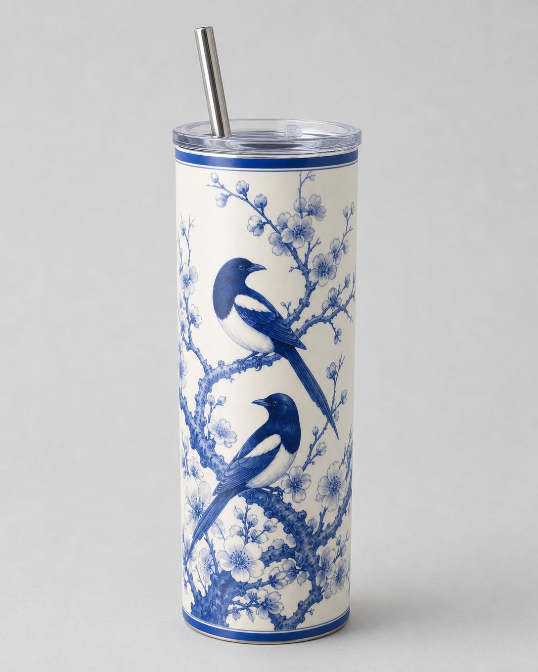 Porcelain Magpies Tumbler, image 3