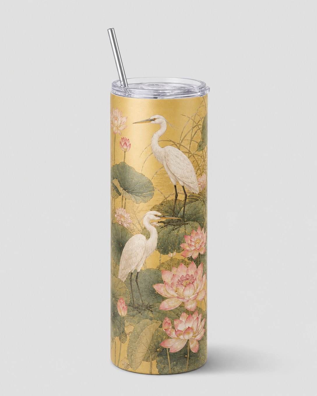 Gilded Egrets Tumbler, image 2