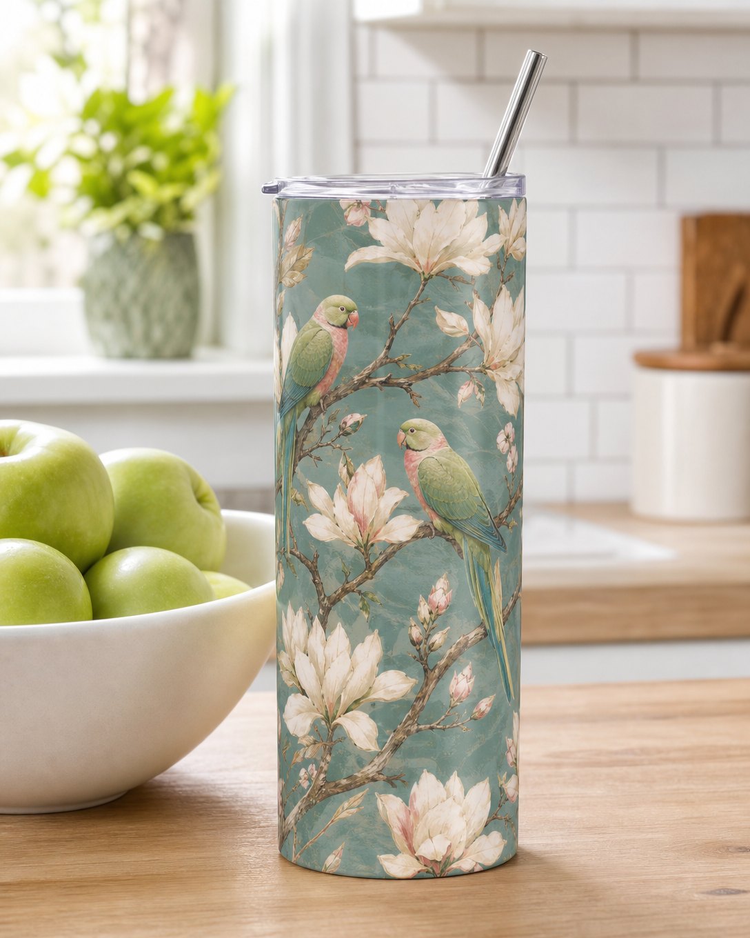 Magnolia Parrots Tumbler, image 1
