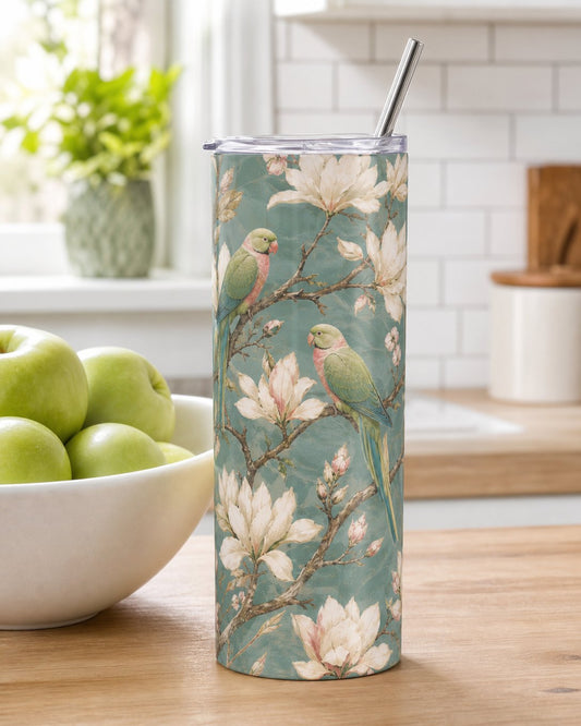Magnolia Parrots Tumbler, image 1