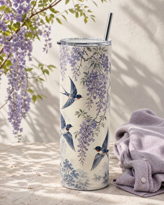 Wisteria Swallows Tumbler, image 1