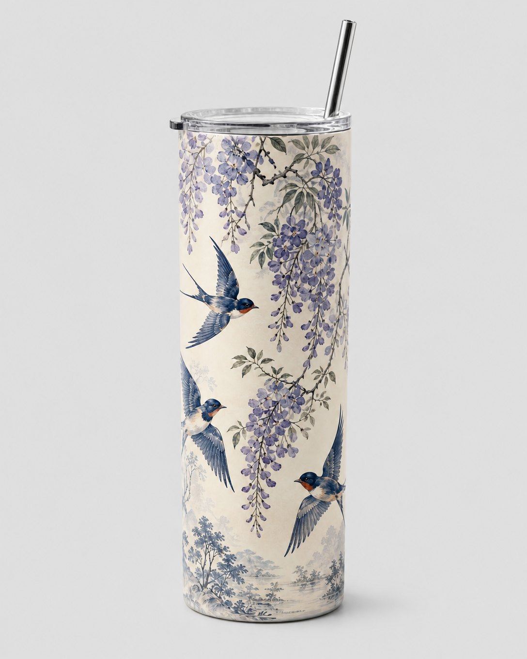 Wisteria Swallows Tumbler, image 2