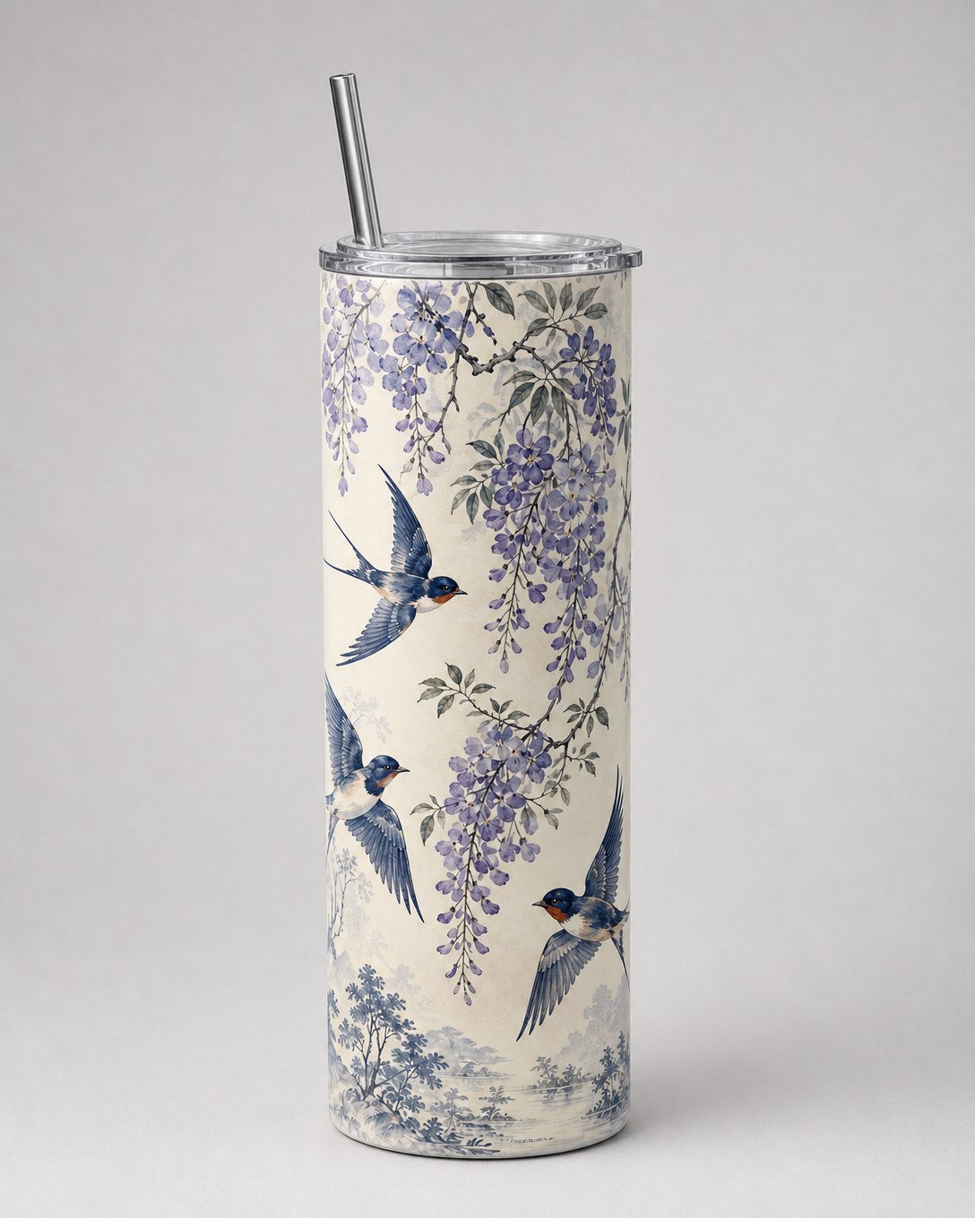 Wisteria Swallows Tumbler, image 3