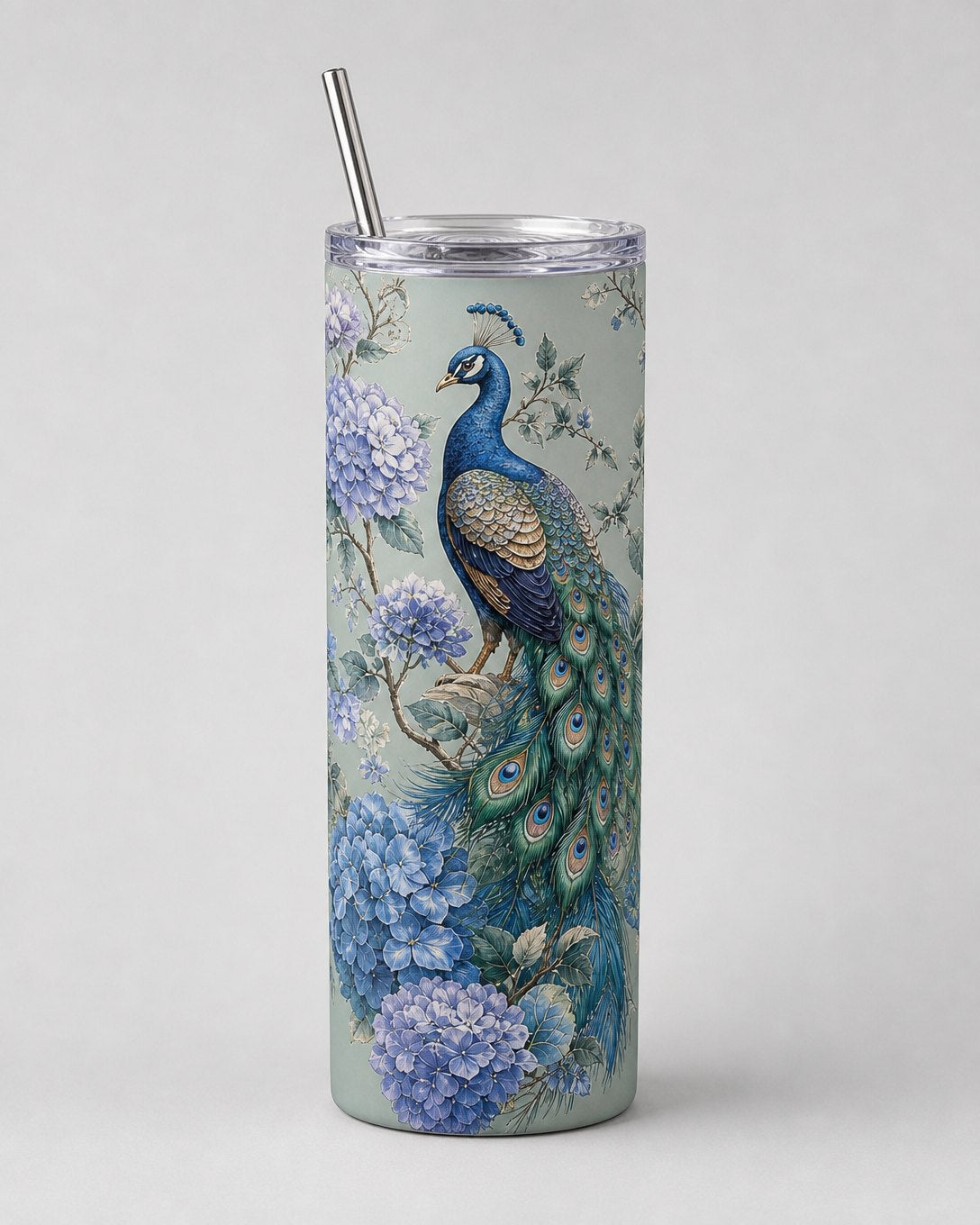 Hydrangea Peacock Tumbler, image 3