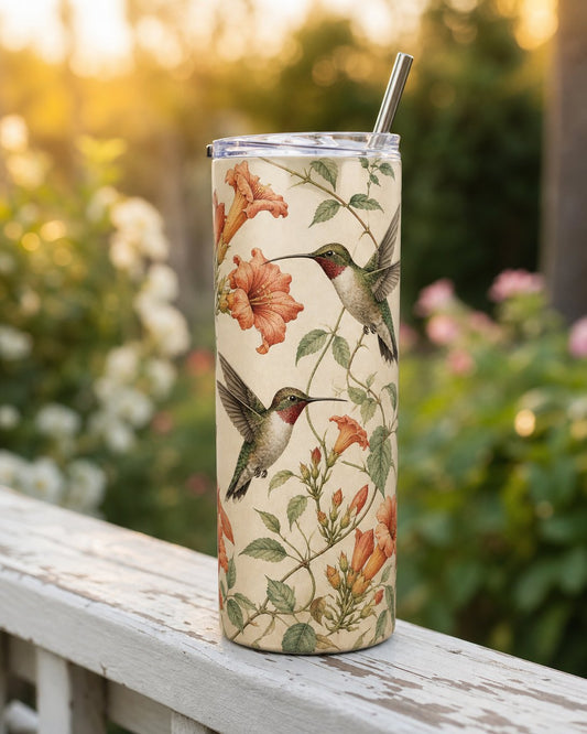 Trumpet Vine Hummingbirds Tumbler, image 1
