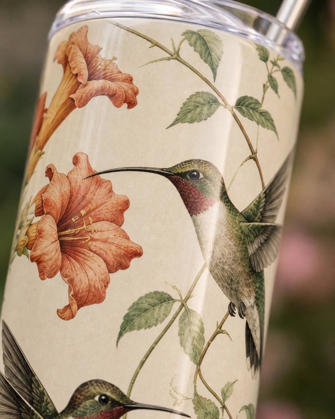 Trumpet Vine Hummingbirds Tumbler, image 4