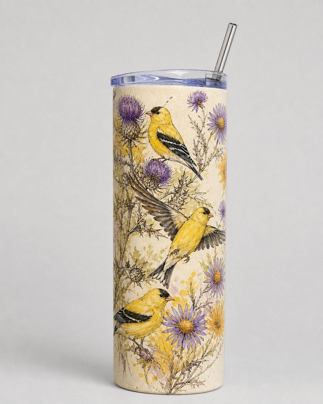 Thistle Goldfinches Tumbler, image 2