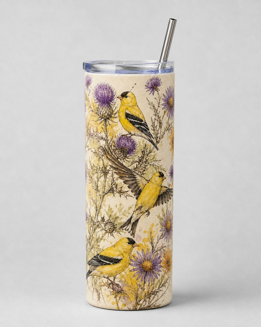 Thistle Goldfinches Tumbler, image 3