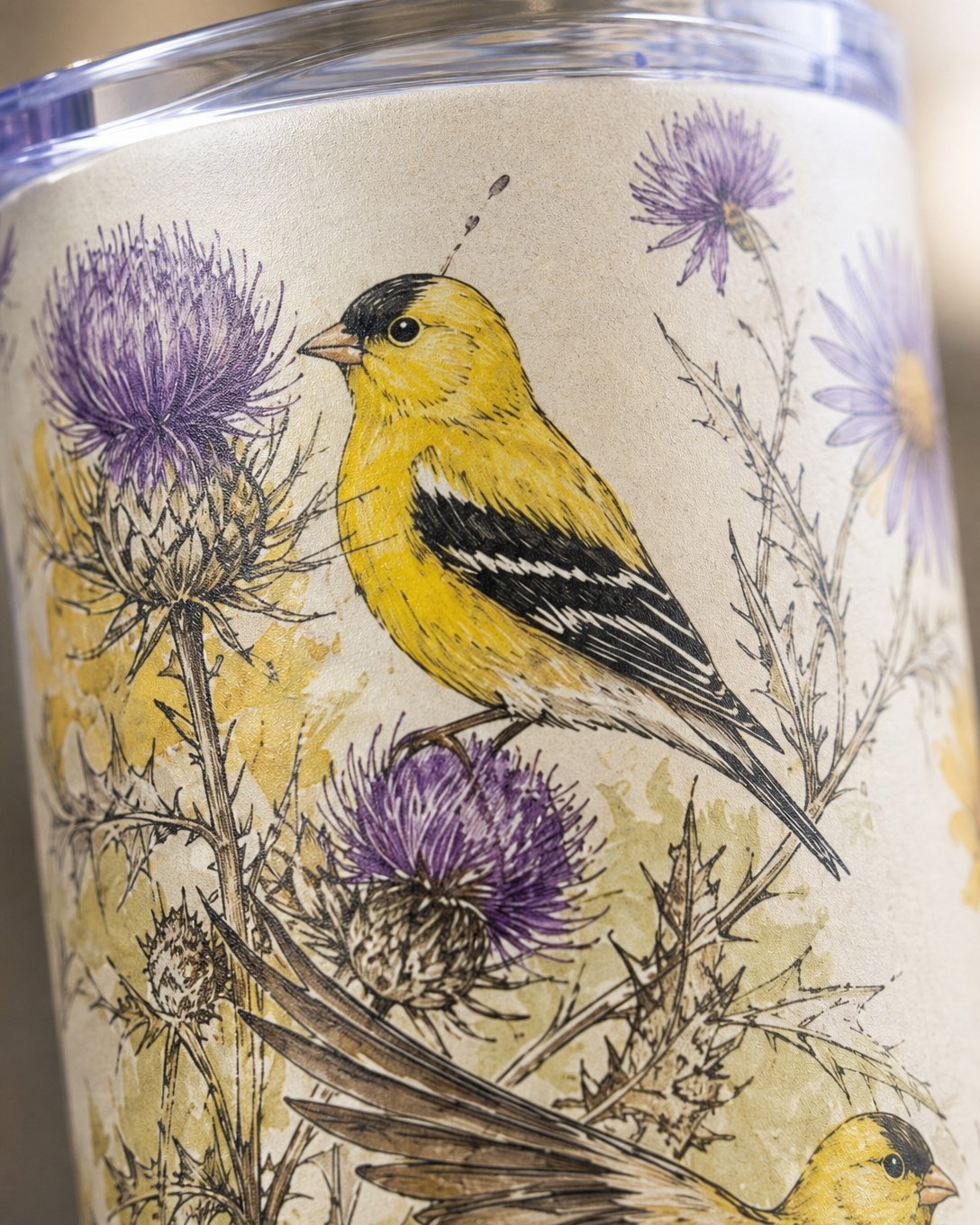 Thistle Goldfinches Tumbler, image 4