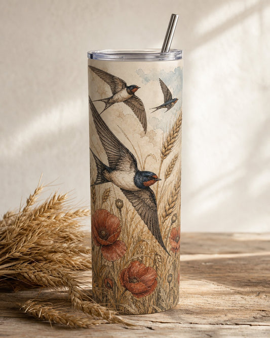 Wheatfield Swallows Tumbler, image 1