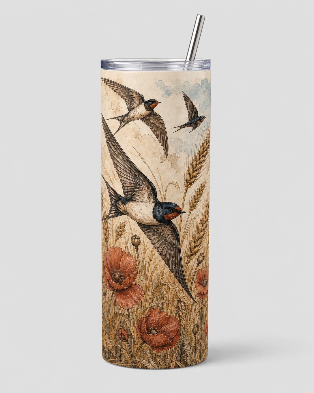 Wheatfield Swallows Tumbler, image 2