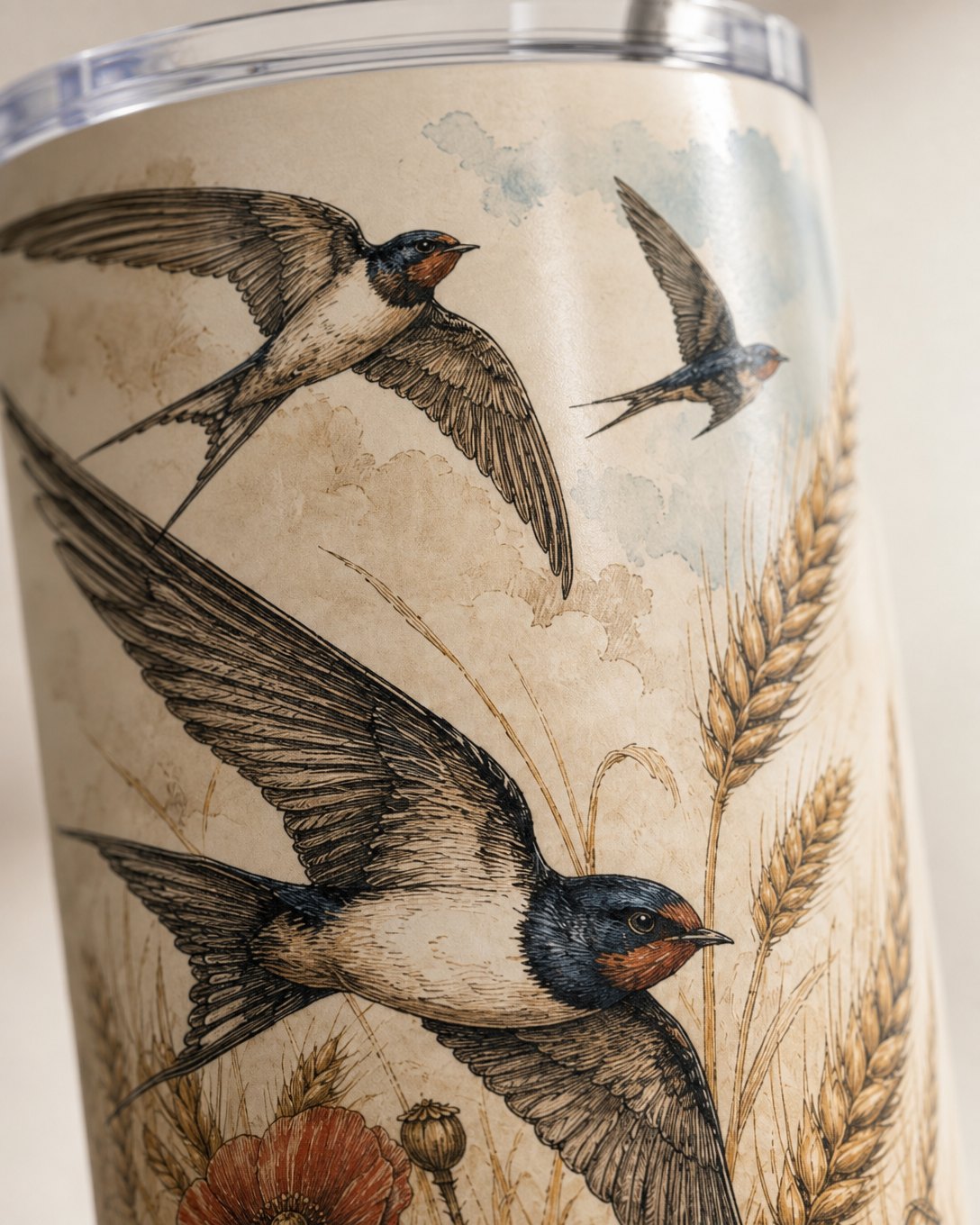 Wheatfield Swallows Tumbler, image 4