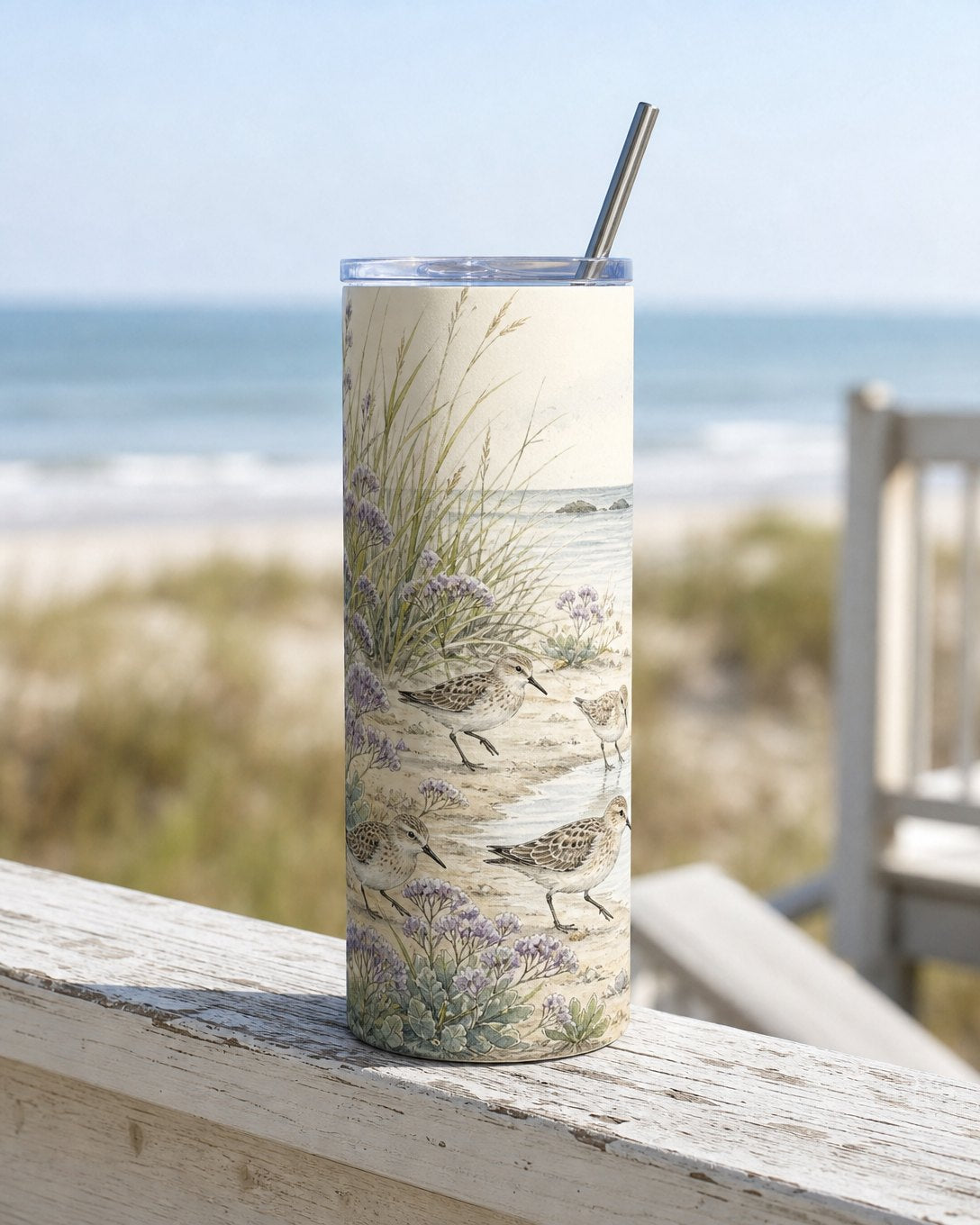 Sea Lavender Sandpipers Tumbler, image 1