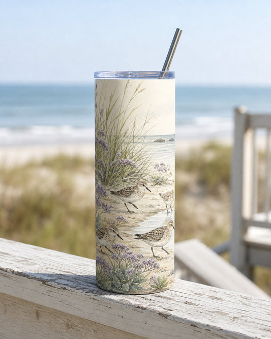 Sea Lavender Sandpipers Tumbler, image 1