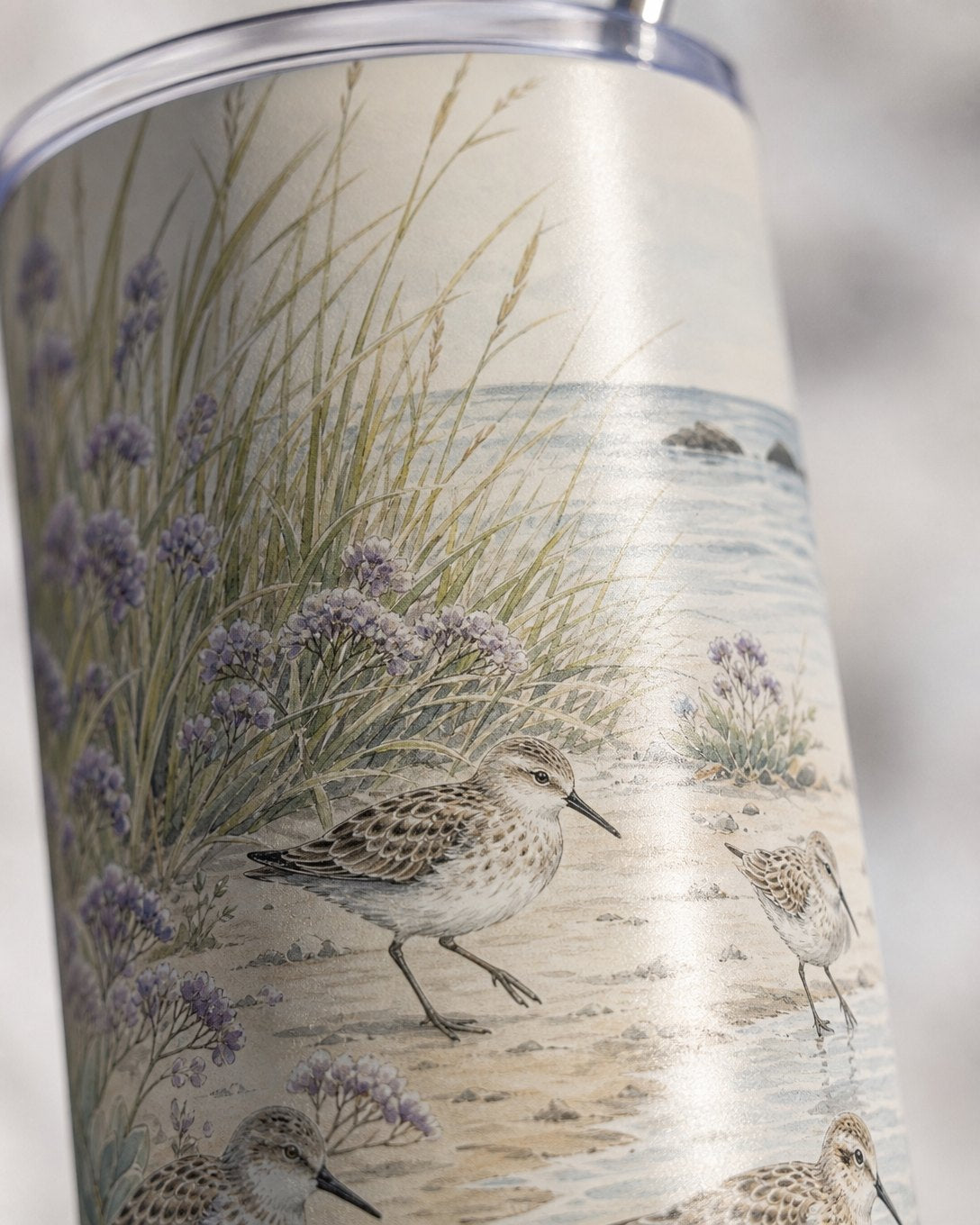Sea Lavender Sandpipers Tumbler, image 4