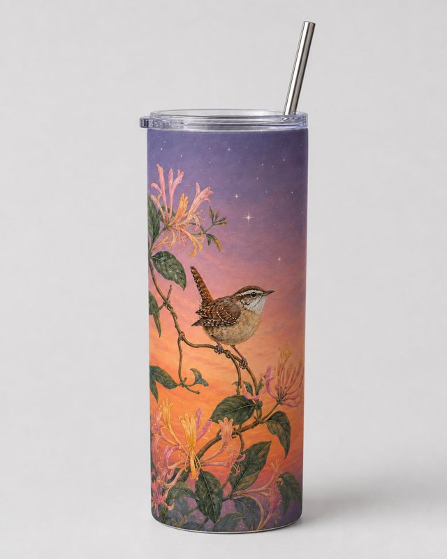 Honeysuckle Wren tumbler