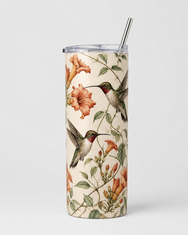Trumpet Vine Hummingbirds tumbler